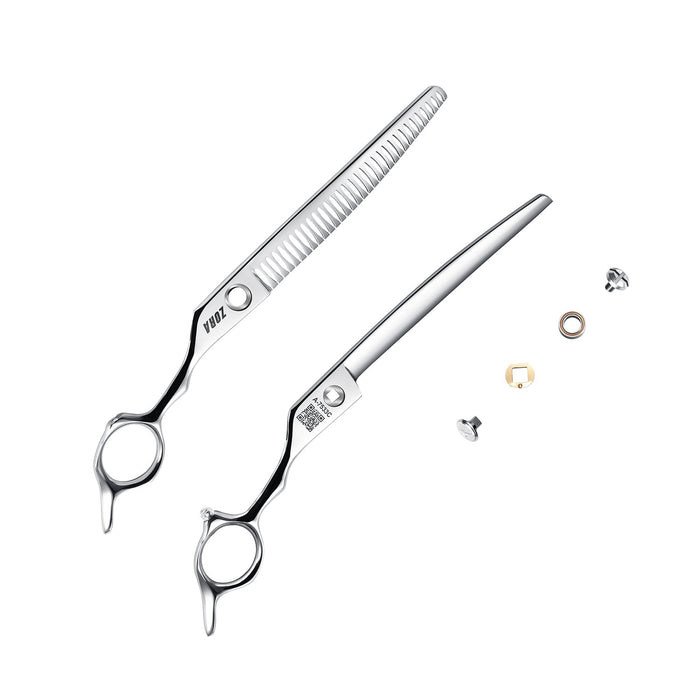Zora Pet Grooming Curved Blender Shear - Model A-7533C - - by Zora Shears
