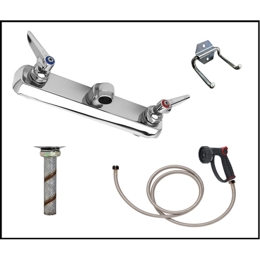 Petlift Tub Plumbing Complete Set-up 8″ Center with SmartWay - - Tub Faucet by Petlift