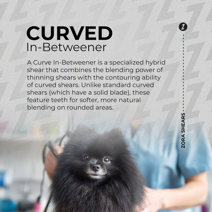 Zora Pet Grooming Curved Blender Shear - Model A-7533C - - by Zora Shears