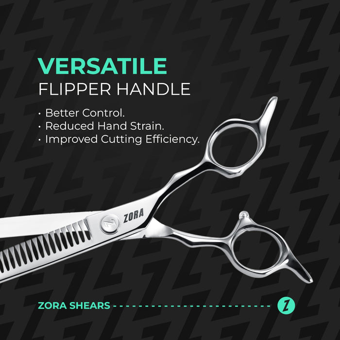 Zora Pet Grooming Curved Blender Shear - Model A-7533C - - by Zora Shears