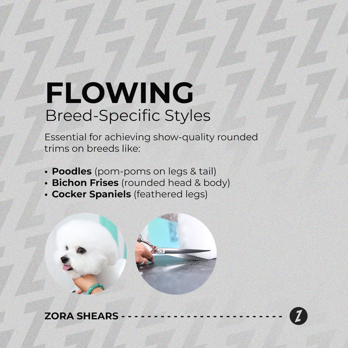 Zora Pet Grooming Curved Shear - Model A-800C - - by Zora Shears