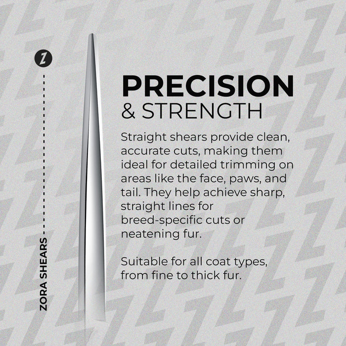 Zora Pet Grooming Shear - Straighter Model A | 7.5" 8" - - by Zora Shears