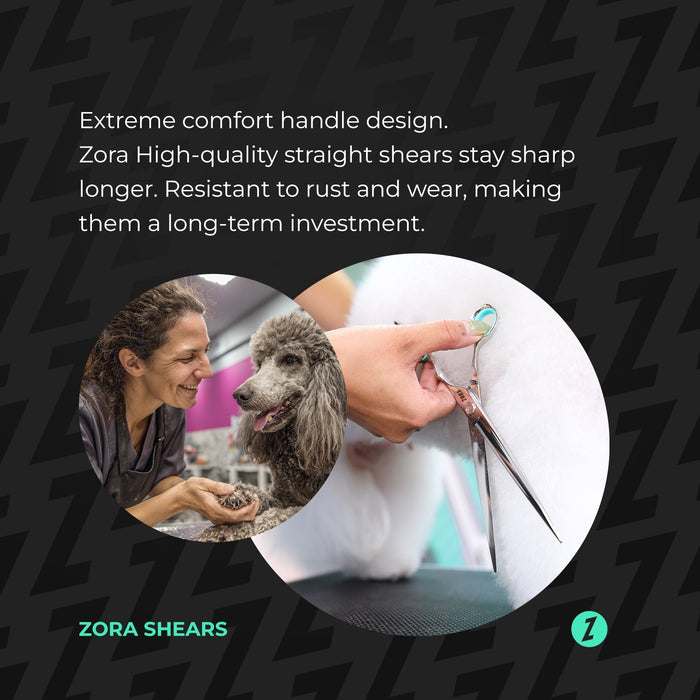 Zora Pet Grooming Shear - Straighter Model A | 7.5" 8" - - by Zora Shears