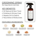 Grooming Spray - for Dogs & Horses - - by The Hoof & Paw Co.
