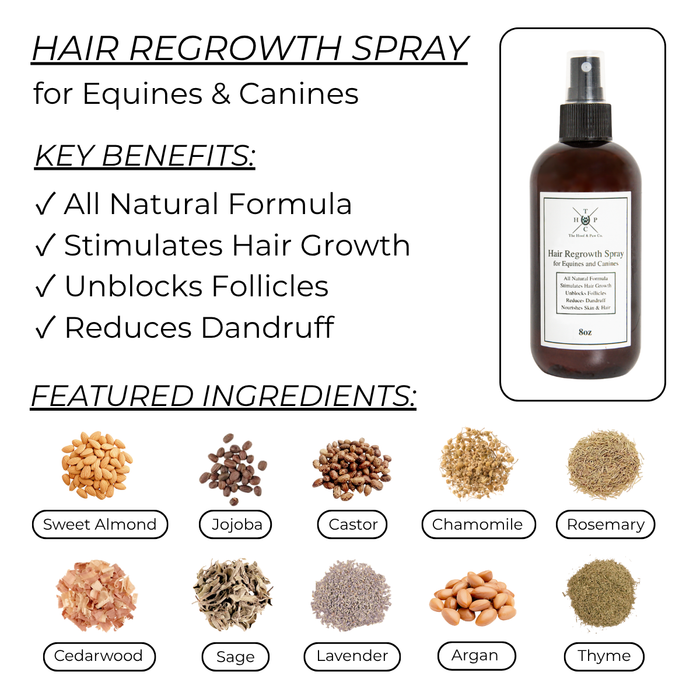 Hair Regrowth Spray for Dogs & Horses - - by The Hoof & Paw Co.