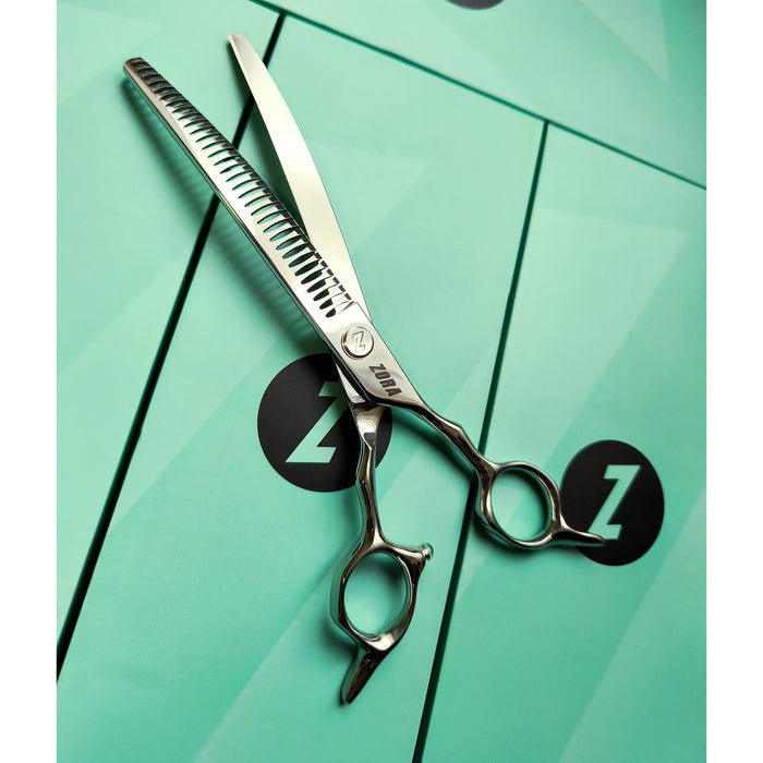 Zora Pet Grooming Curved Blender Shear - Model A-7533C - - by Zora Shears