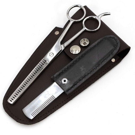 Jeffers Grooming Trim Kit #24412 – Professional Thinning Shears, Stripping Comb & Belt Case - 3 Piece Set - Farm & Ranch Supplies > Grooming Supplies by Jeffers
