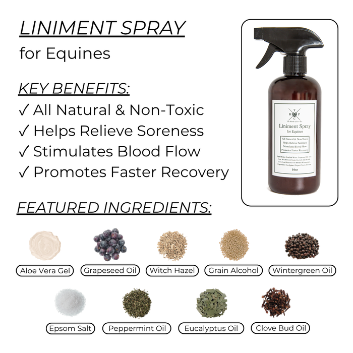 Liniment Spray for Horses - - by The Hoof & Paw Co.