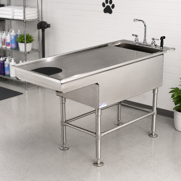 Petlift All Stainless Steel Bi Level Veterinary Wet Table - - Wet Tables by Petlift