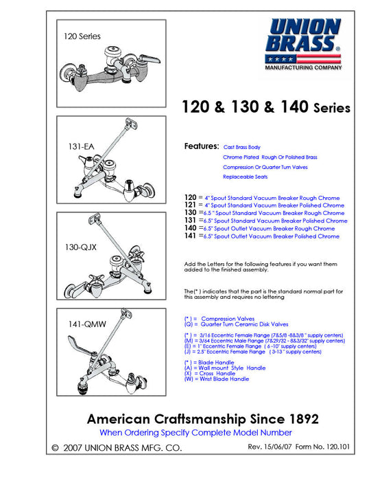 Groomer's Best 8″ Industrial Union Brass Faucet - - Plumbing Accessories by Groomer's Best