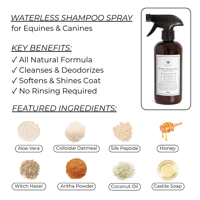 Waterless Shampoo Spray for Dogs & Horses - - by The Hoof & Paw Co.