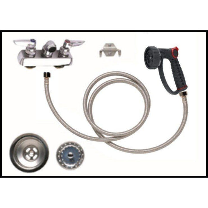 Petlift Faucet Package - 4" Centers Faucet, Hose, Sprayer, Drain & Strainer - - Tub Faucet by Petlift