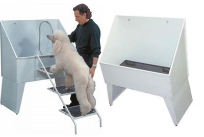 Edemco 31.5" Mini Powder Coated Steel Grooming Pet Tub F655