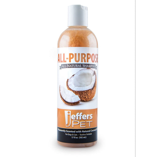 Jeffers Pet Tearless All-Purpose All-Natural Coconut Oil Shampoo for Dogs & Cats - 17 oz 1 - Animal & Pet Supplies > Pet Grooming > Pet Shampoo & Conditioner by Jeffers