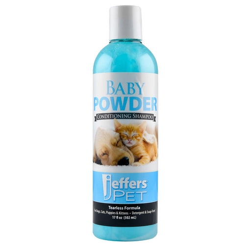 Jeffers Pet Baby Powder Tearless Conditioning Shampoo for Puppies and Kittens - 17 oz - Animal & Pet Supplies > Pet Grooming > Pet Shampoo & Conditioner by Jeffers