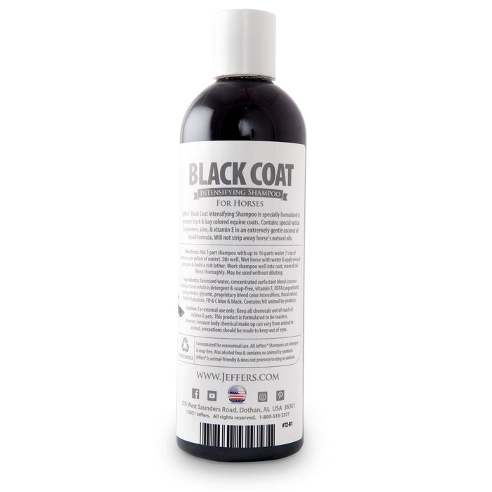 Jeffers Equine Black Coat Intensifying Horse Shampoo for Black & Bay Coats - - Horse Supplies > Horse Grooming by Jeffers