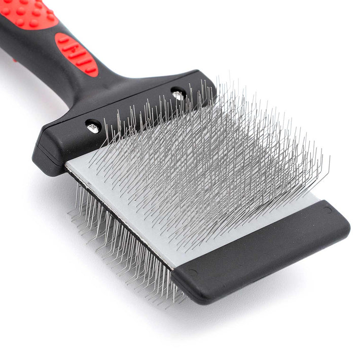 Jeffers Double-Sided Flex Head Pet Grooming Slicker Brush - - Animal & Pet Supplies > Pet Grooming > Pet Combs & Brushes by Jeffers