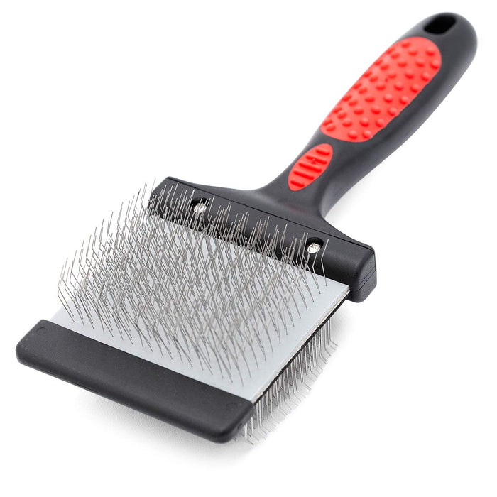 Jeffers Double-Sided Flex Head Pet Grooming Slicker Brush - Large Firm Extra Firm - Animal & Pet Supplies > Pet Grooming > Pet Combs & Brushes by Jeffers
