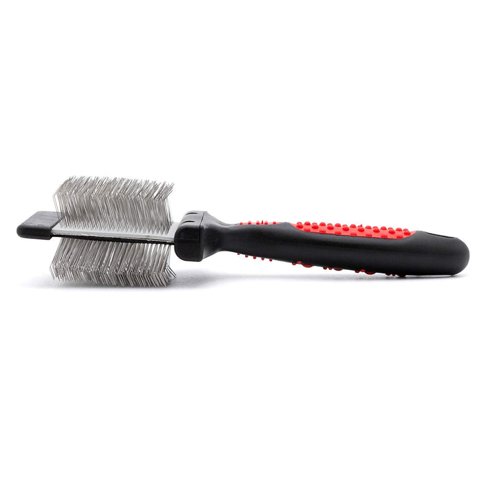 Jeffers Double-Sided Flex Head Pet Grooming Slicker Brush - - Animal & Pet Supplies > Pet Grooming > Pet Combs & Brushes by Jeffers