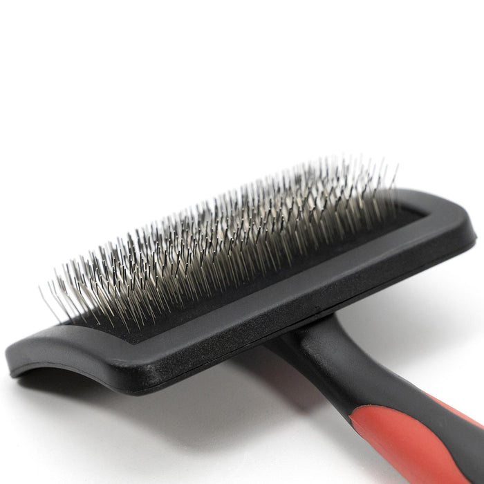 Jeffers Dual Level Pin Universal Slicker Pet Grooming Brush - - Animal & Pet Supplies > Pet Grooming > Pet Combs & Brushes by Jeffers
