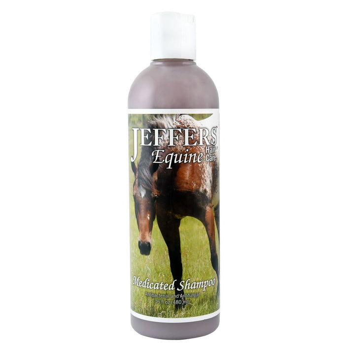 Jeffers Equine Antibacterial & Antifungal Medicated Shampoo for Horses - 16 oz - Animal & Pet Supplies > Pet Grooming > Pet Shampoo & Conditioner by Jeffers