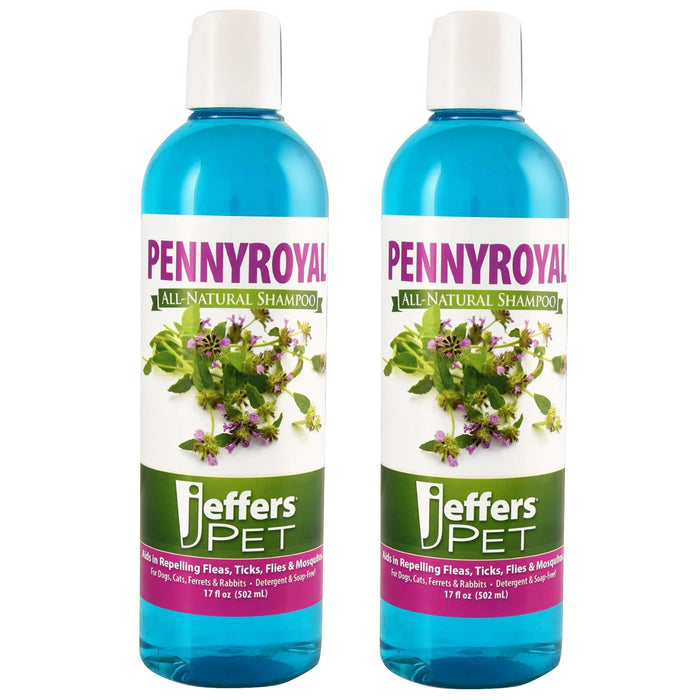 Jeffers Natural Flea & Tick Pennyroyal Dog Shampoo - Aids in Repelling Fleas, Ticks, Flies & Mosquitos - 17 oz 2 - Animal & Pet Supplies > Pet Grooming > Pet Shampoo & Conditioner by Jeffers