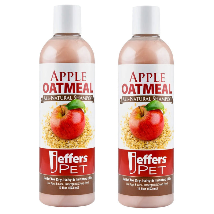 Jeffers Pet Apple Oatmeal All-Natural Hypoallergenic Dry Skin Shampoo for Dogs and Cats - - Animal & Pet Supplies > Pet Grooming > Pet Shampoo & Conditioner by Jeffers