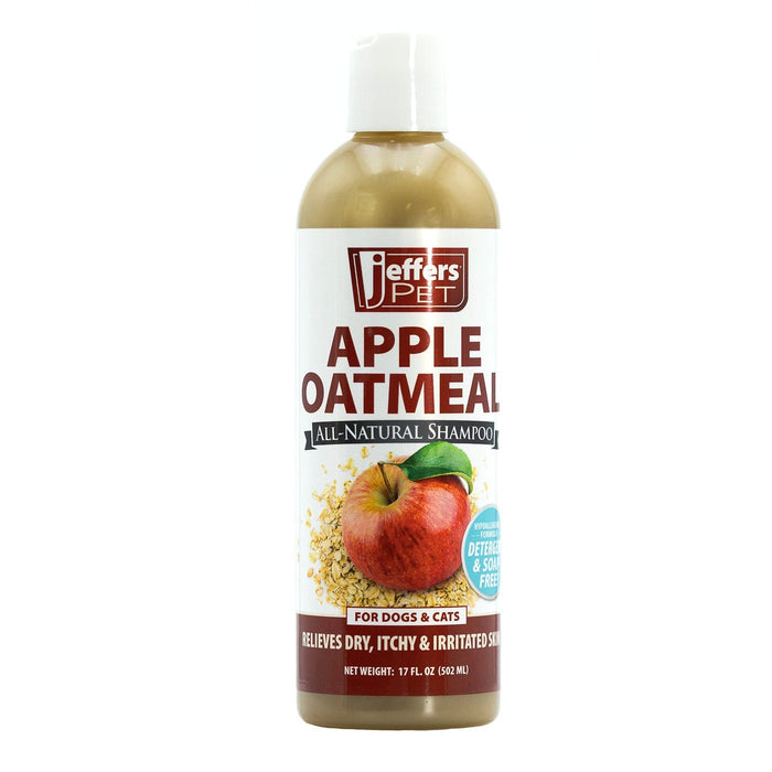 Jeffers Pet Apple Oatmeal All-Natural Hypoallergenic Dry Skin Shampoo for Dogs and Cats - 17 oz 1 - Animal & Pet Supplies > Pet Grooming > Pet Shampoo & Conditioner by Jeffers
