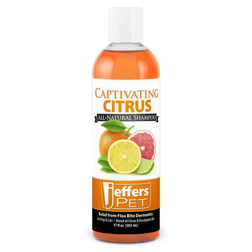 Jeffers Pet Captivating Citrus All-Natural Flea Bite Relief Shampoo for Dogs and Cats - 17 oz 1 - Animal & Pet Supplies > Pet Grooming > Pet Shampoo & Conditioner by Jeffers