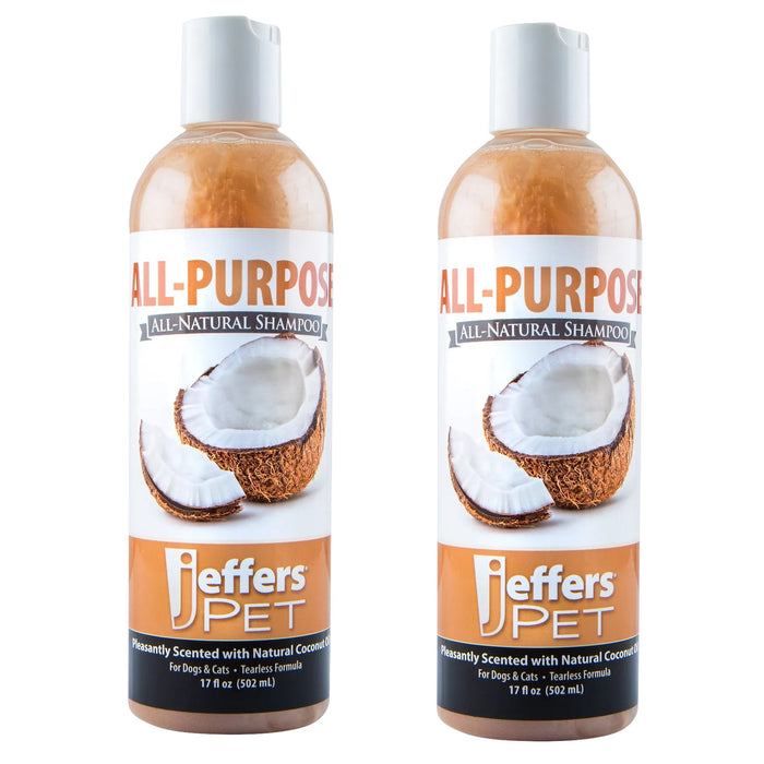Jeffers Pet Tearless All-Purpose All-Natural Coconut Oil Shampoo for Dogs & Cats - 17 oz 2 Coconut - Animal & Pet Supplies > Pet Grooming > Pet Shampoo & Conditioner by Jeffers