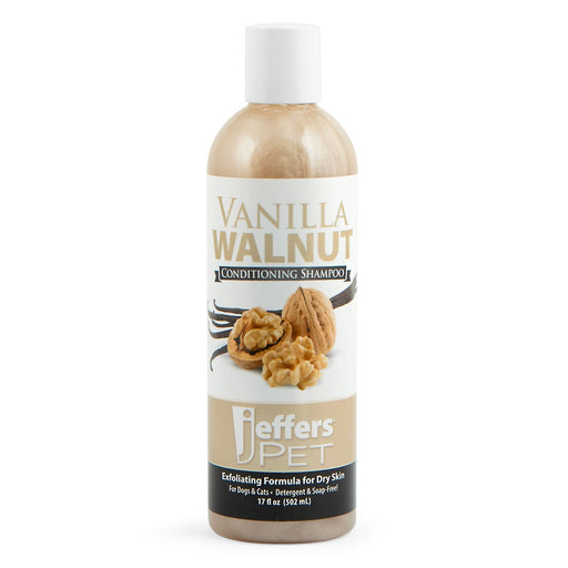 Jeffers Pet Vanilla Walnut Exfoliating Dog & Cat Conditioning Shampoo - 17 oz - Animal & Pet Supplies > Pet Grooming > Pet Shampoo & Conditioner by Jeffers