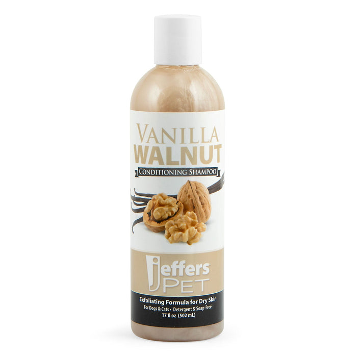 Jeffers Pet Vanilla Walnut Exfoliating Dog & Cat Conditioning Shampoo - 17 oz - Animal & Pet Supplies > Pet Grooming > Pet Shampoo & Conditioner by Jeffers