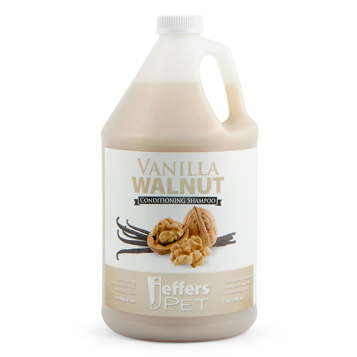 Jeffers Pet Vanilla Walnut Exfoliating Dog & Cat Conditioning Shampoo - 1 gallon - Animal & Pet Supplies > Pet Grooming > Pet Shampoo & Conditioner by Jeffers
