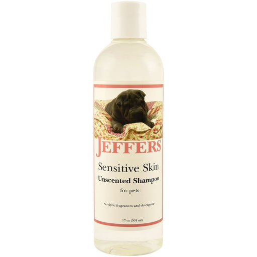 Jeffers Pet Sensitive Skin Unscented, Dye-Free, Fragrance-Free & Detergent-Free Pet Shampoo - 17 oz - Animal & Pet Supplies > Pet Grooming > Pet Shampoo & Conditioner by Jeffers