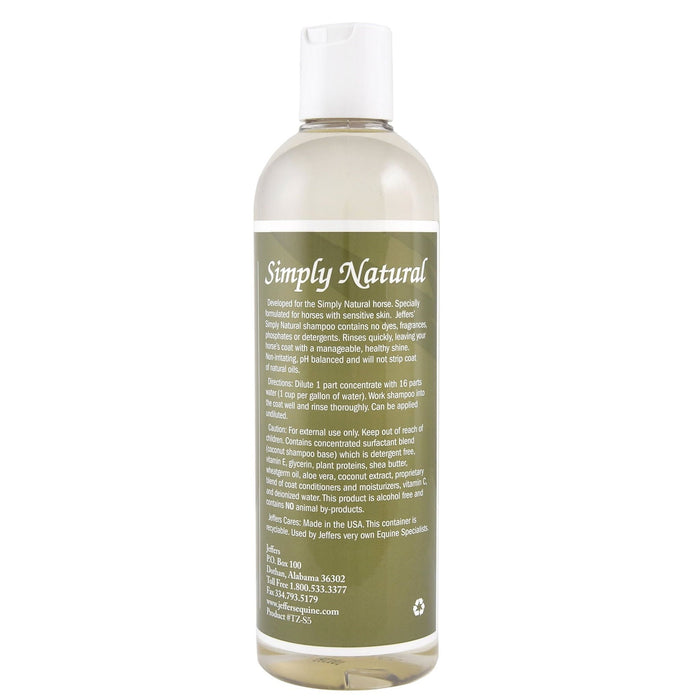 Jeffers Equine Simply Natural Horse Shampoo for Sensitive Skin - - Horse Supplies > Horse Grooming by Jeffers