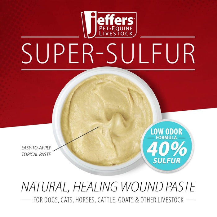 Jeffers Super-Sulfur Skin & Wound Healing Paste for Pets, Horses, & Livestock - - Animal Health & Wellness > Skin & Coat Care by Jeffers