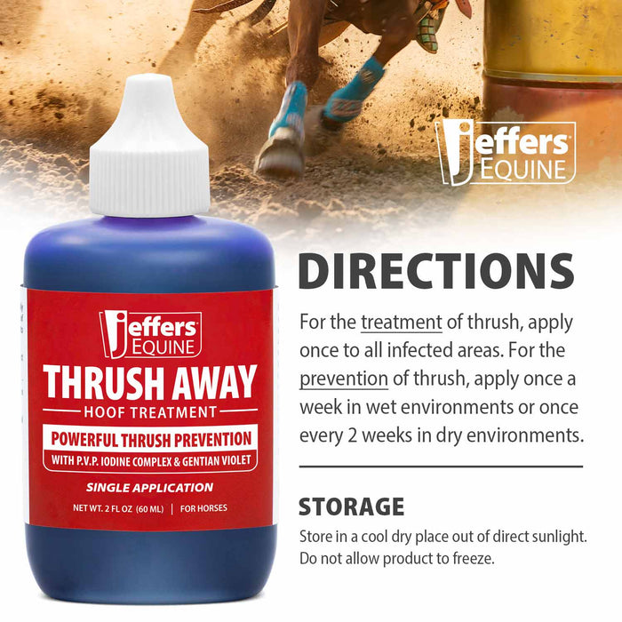 Jeffers Thrush Away Hoof Treatment for Thrush in Horses, 2 oz - - Animal Health & Wellness > Foot & Hoof Care by Jeffers