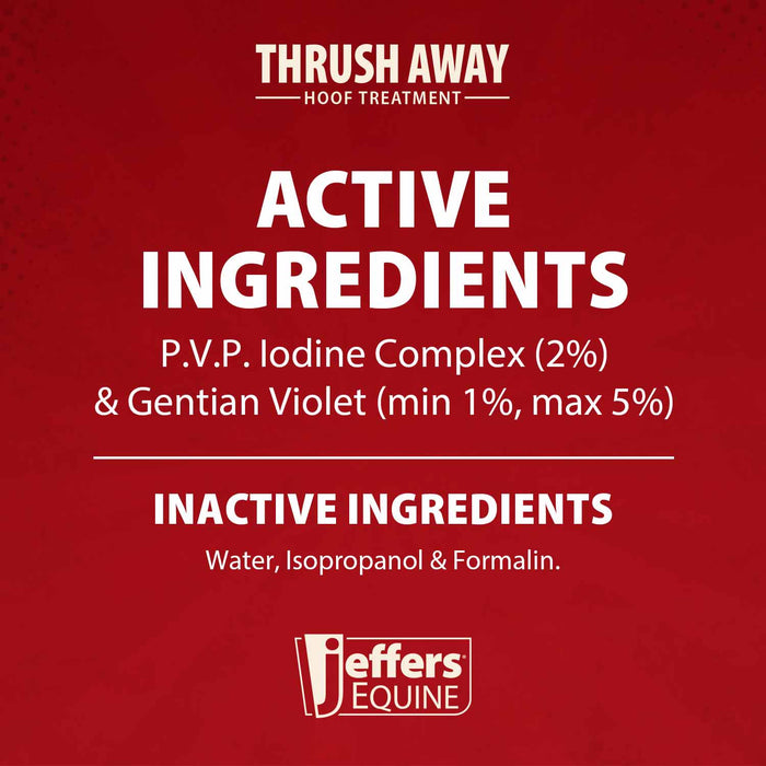 Jeffers Thrush Away Hoof Treatment for Thrush in Horses, 2 oz - - Animal Health & Wellness > Foot & Hoof Care by Jeffers