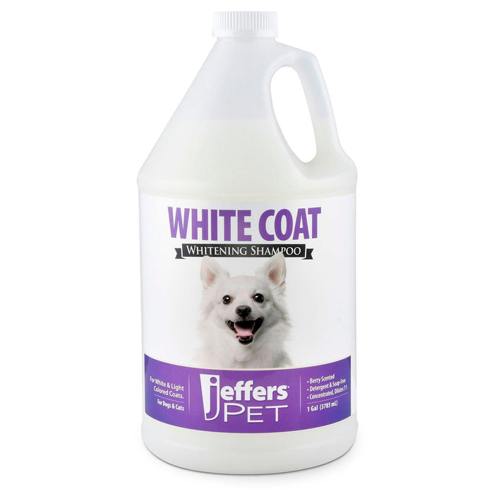 Jeffers Pet White Coat Whitening Dog & Cat Shampoo - 1 gallon 1 - Animal & Pet Supplies > Pet Grooming > Pet Shampoo & Conditioner by Jeffers