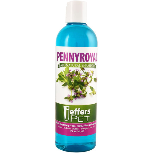 Jeffers Natural Flea & Tick Pennyroyal Dog Shampoo - Aids in Repelling Fleas, Ticks, Flies & Mosquitos - 17 oz 1 - Animal & Pet Supplies > Pet Grooming > Pet Shampoo & Conditioner by Jeffers