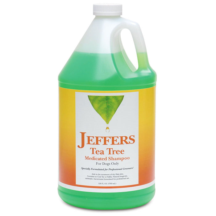 Jeffers Pet Tea Tree (Melaleuca) Medicated Dog Shampoo for Dry Skin - Gallon 1 - Animal & Pet Supplies > Pet Grooming > Pet Shampoo & Conditioner by Jeffers